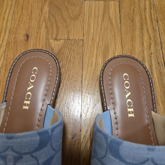 Coach Womens  Hazel Casual Summer Sandal Signature Chambray Cornflower Size 6 - Picture 6 of 12